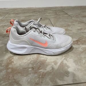 Nike White and Coral Sneakers